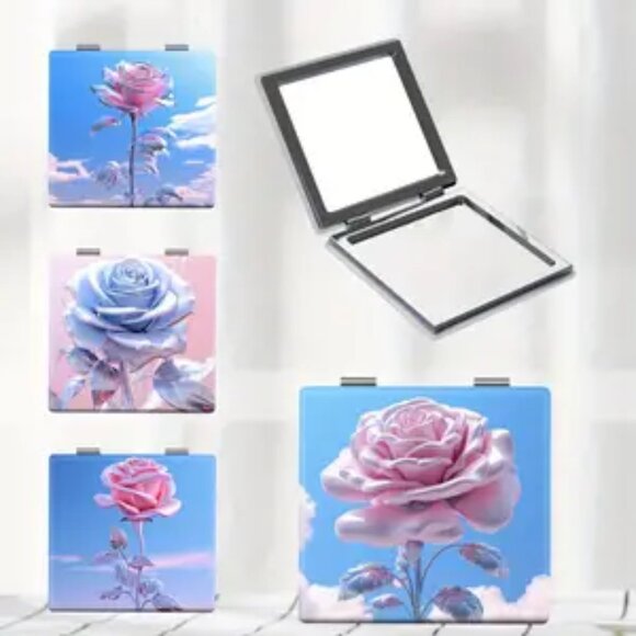 Y2K Pink Rose Double Mirrors - Picture 2 of 4